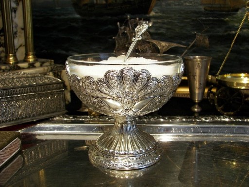 СЕРЕБРЯНАЯ САХАРНИЦА, ЛЕДЯНАЯ ЧАШКА, ГРАВИРОВКА ДЕСЕРТ