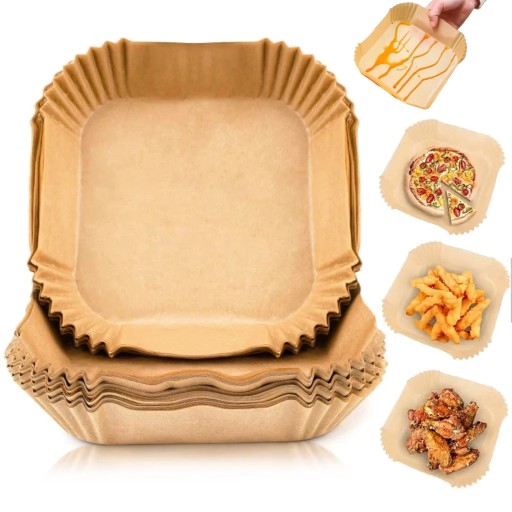 Бумажная вставка в Fryer Fryer Fryer 16x16x4,5см 50 ПК