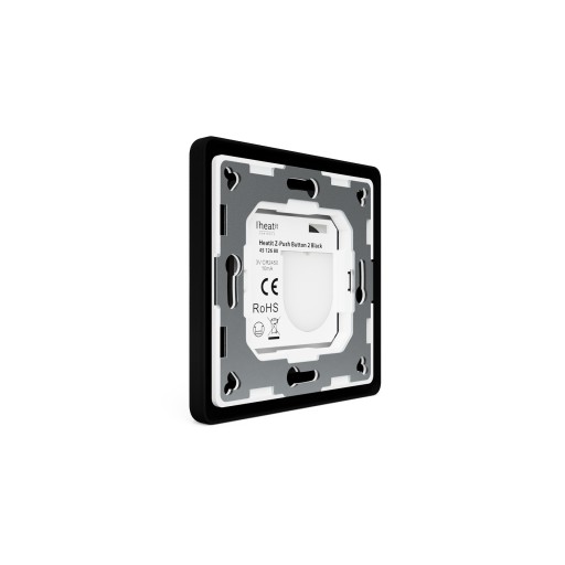 Настенная кнопка Heatit Z-Push 2x черная Z-wave