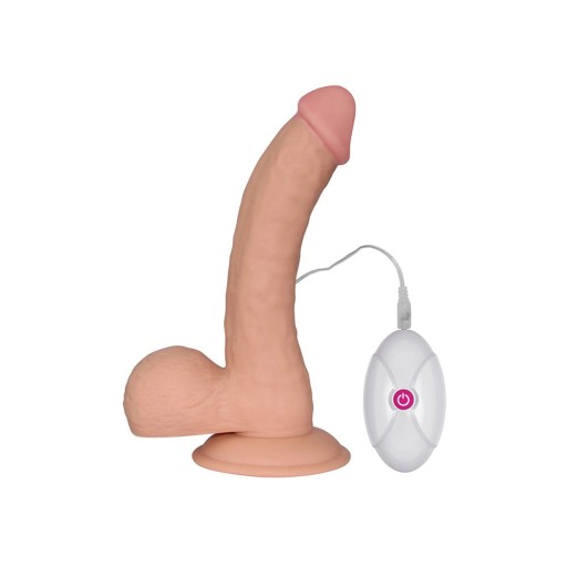 Lovetoy Dildo ELASTYCZNY wibrator przyssawka 20 cm