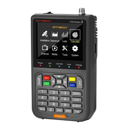 ИЗМЕРИТЕЛЬ СПУТНИКОВОГО СИГНАЛА V8 FINDER2 DVB-S2X ЖК-дисплей