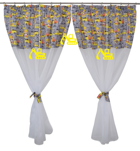 FIRANKA DZIECIĘCA Bob budowa koparka 300x160 zawie