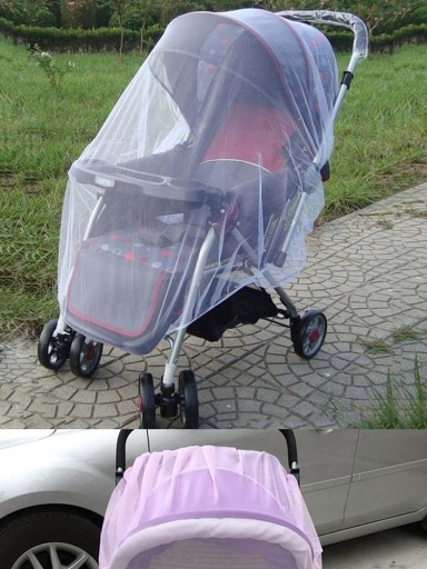 MOSKITIERA SIATKA NA OWADY ELASTYCZNA NA GUMKĘ DO WÓZKA UNIWERSALNA 140CM B