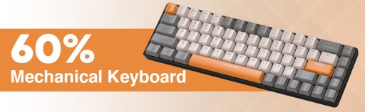 Беспроводная механическая клавиатура Red Axis с 68 клавишами оснащена USB/Bluetooth.