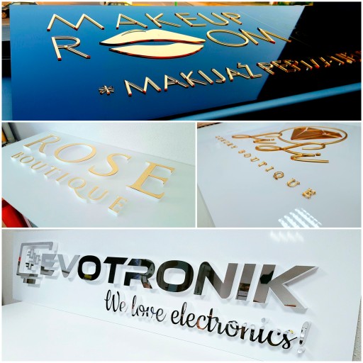 3D логотип-буквы-надпись на стене PLEXI styrodur