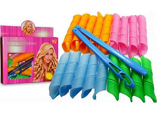 LEVERAG MAGICAL PAPILOTS КУДРЫ ДЛЯ ВОЛОС ВАЛИКИ СПИРАЛЬ 36 шт. ВАЛИКИ КРЮЧКИ