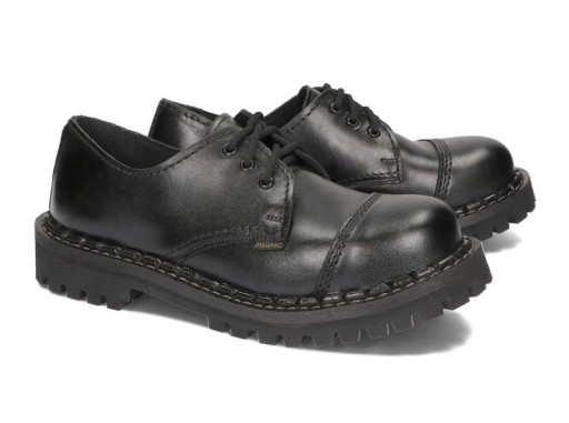 KULTOWE NISKIE GLANY STEELNOSE 066 CZARNY 44