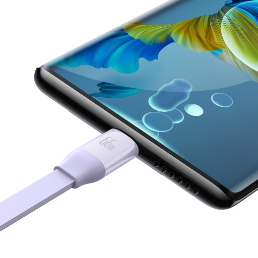 Втягивающийся кабель 3в1 USB microUSB + iPhone Lightning + USB-C 66Вт 1,1м