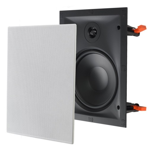 Потолочный настенный динамик JBL B-6IW, встроенный динамик белого цвета прямоугольной формы