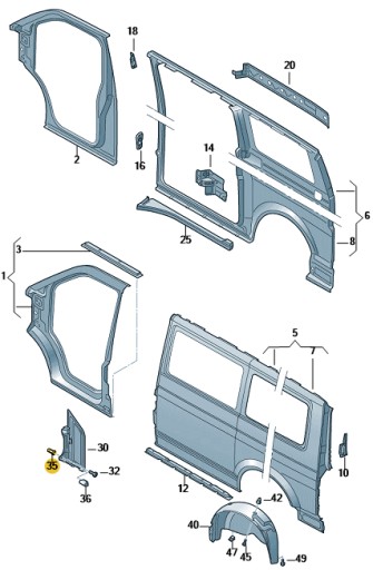 ПРУЖИНА БЕЗОПАСНОСТИ ТОПЛИВНОЙ ЗАСЛОНКИ VW T5 T6