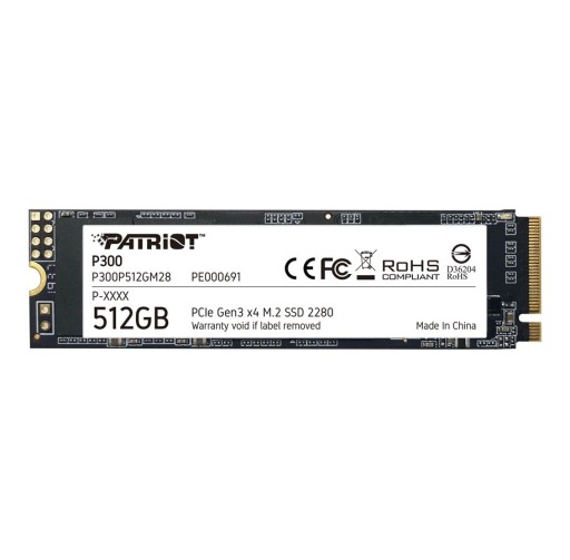 Твердотельный накопитель Patriot P300 512 ГБ M.2 PCIe M.2