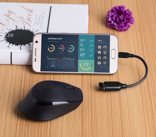 Концентратор 1x USB 1x Планшет MicroUSB Мышь ANDROID OTG