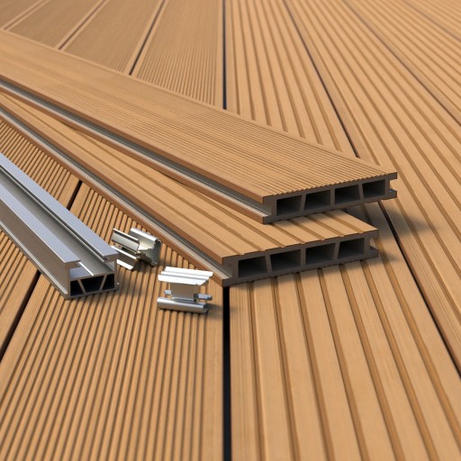 Deska kompozytowa Teak Bergdeck Pure tarasowa szczotkowana 240x15x2,5 brąz