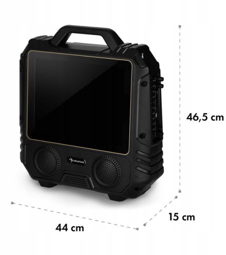 Динамик Auna, экран 14 дюймов, караоке, Bluetooth, USB-микрофон, перезаряжаемый