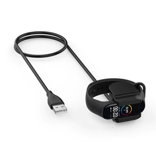 Зарядный кабель для Xiaomi MI BAND 5/6 с зажимом 100см