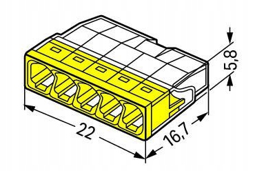 WAGO 2273-205 Быстроразъемный разъем Провод 5x0,5-2,5мм² 4шт.