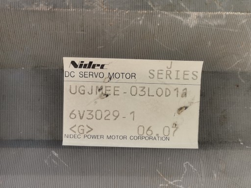 Nidec Ugjmee-03L0d11 DC Servo Motor