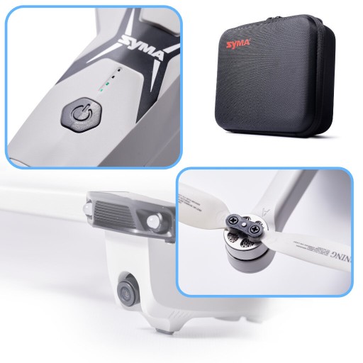 GPS-дрон SYMA Z6PRO с четырехкамерной полицейской камерой 4K 5G Wi-Fi FPV