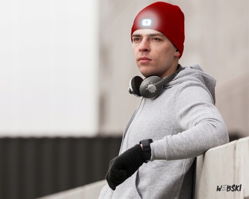 CZAPKA ROBOCZA Z LATARKĄ DO PRACY BIEGANIA SPORTÓW