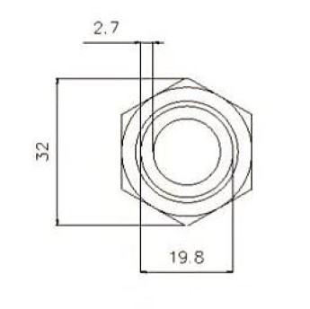 PRZYCISK MONOSTABILNY WANDALOODPORNY 250V 5A 25x35MM ZIELONY