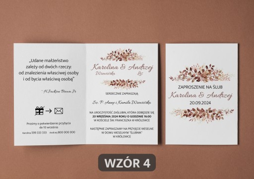 ZAPROSZENIA NA WESELE ŚLUB Z PERSONALIZACJĄ ŚLUBNE WESELNE KOPERTA EKSPRESS