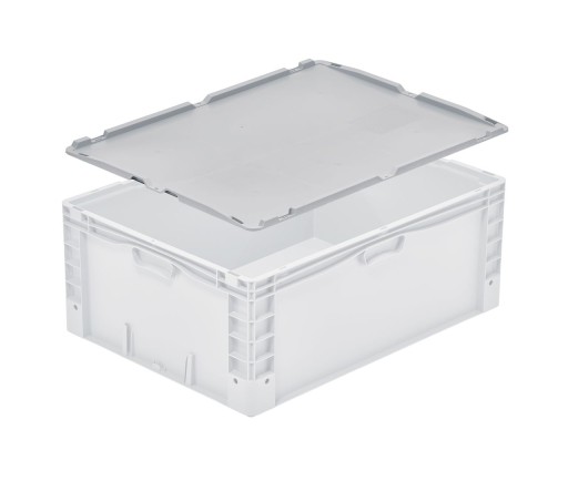 Крышка прикреплена к контейнеру Basicline 800x600.