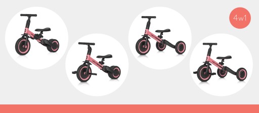 Беговел 4в1 TREMIX BIKE ТРЁХКОЛЕСНЫЙ РУЛЬ