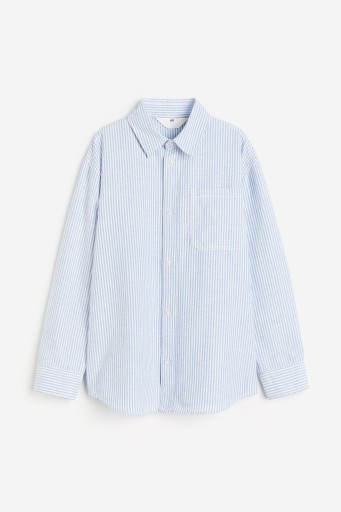 Рубашка H&M Cotton SUPER 170 бело-синяя