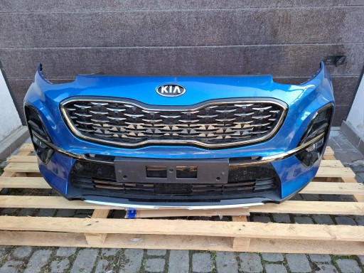 KIA SPORTAGE 4 IV 18- GT LINE ПЕРЕДНИЙ БАМПЕР В КОМПЛЕКТЕ B3 СИНИЙ ГАЛОГЕН
