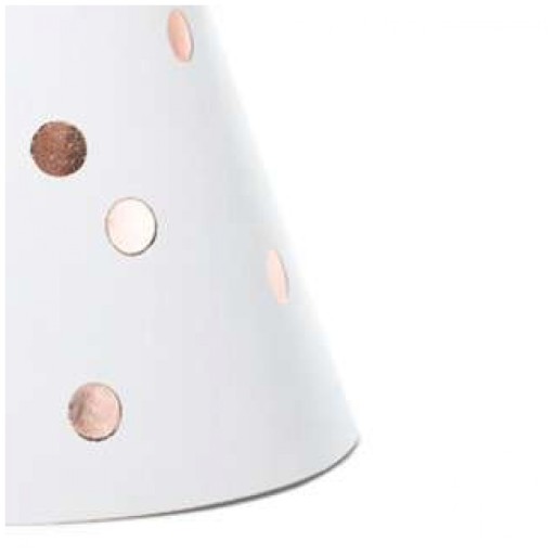Колпачки Dots, белые, 16 см (1 уп / 6 шт)