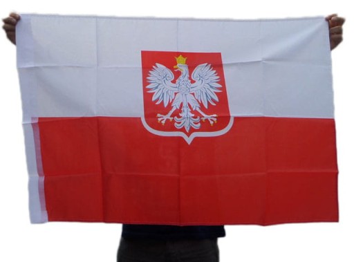 Польский флаг для болельщика сборной Польши, бело-красный, 90х60 см.