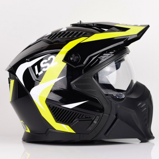 Kask motocyklowy LS2 OF606 Drifter Triality H-V Yellow S