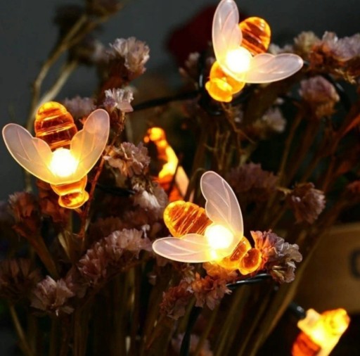 СОЛНЕЧНАЯ Пчелка Гирлянда 20LED струна САД