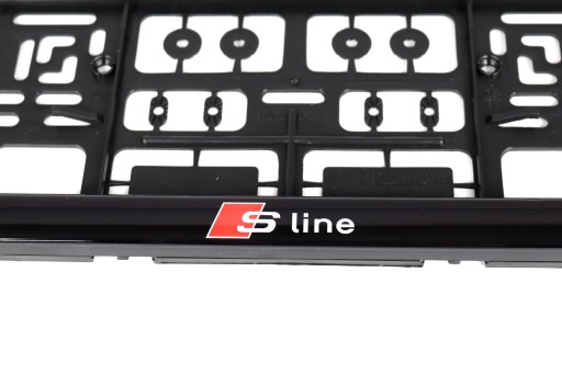 РАМКА ЛОГОТИПА AUDI SLINE КРАСНАЯ S-LINE 3D ПРЕМИУМ КАЧЕСТВА