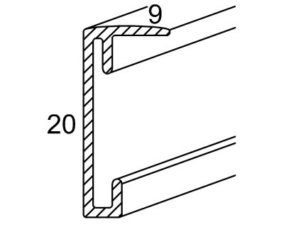 Золотая алюминиевая рама для плаката 40x40 Photo Puzzle