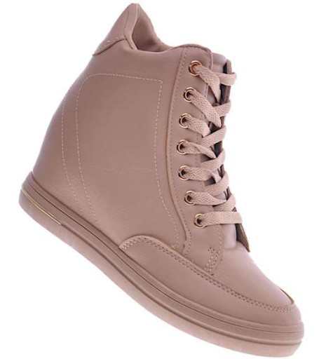 DAMSKIE buty BEŻOWE SNEAKERSY NA KOTURNIE 12824 40