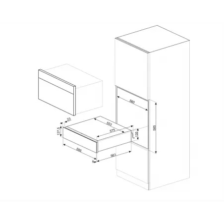 % Szuflada do pakowania próżniowego SMEG CPV615NR
