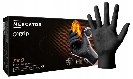 Нитриловые перчатки 50 шт 10-XL Gogrip Black - 10 шт.