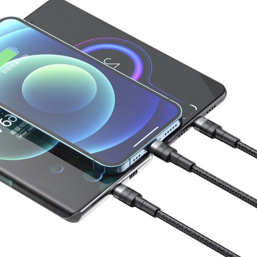 Комплект кабелей USB - USB type C/microUSB/Lightning XO