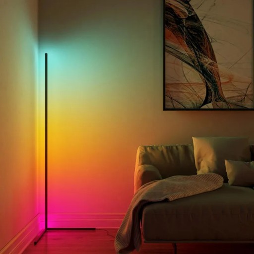 Угловой торшер на стойке Bluetooth LED RGB 140см 20Вт PILOT
