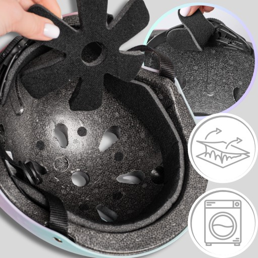 KASK ROWEROWY OCHRONNY DZIECIĘCY REGULOWANY ROLKI HULAJNOGĘ DLA DZIECI S