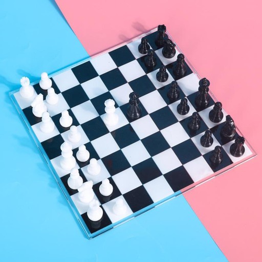 2x zestaw żywicy szachowej 3D International Chess