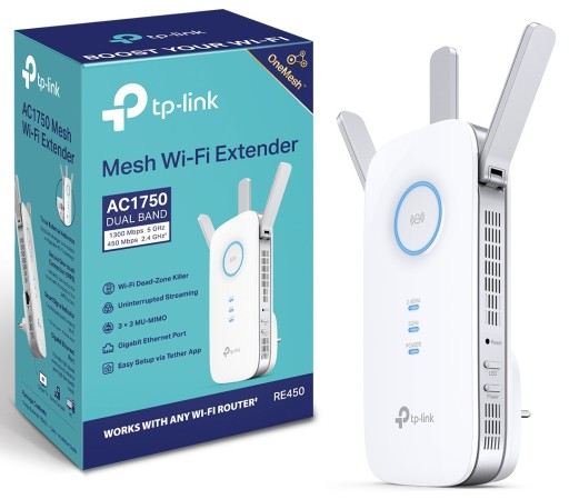 Повторитель Wi-Fi Mesh повторитель TP-Link RE450 AC1750 Двухдиапазонная точка доступа локальной сети