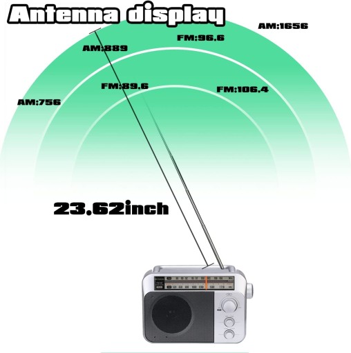 Retekess TR604radio FM AM Przenośne radio(Srebrne)