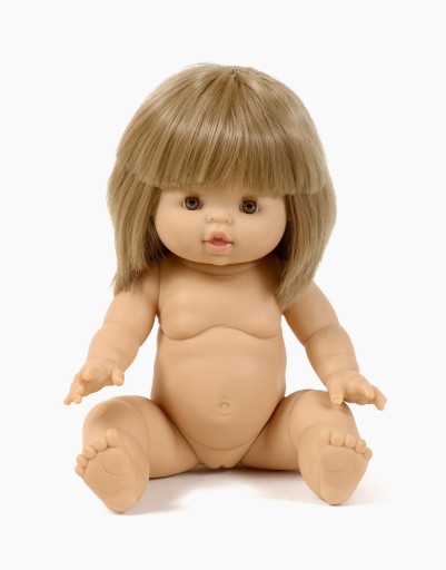 Кукла Minikane Paola Reina baby Zoe 34 см со светлыми волосами и челкой