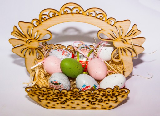 КОРЗИНКА ЯИЧНАЯ КОРЗИНКА декупаж ПАСХА дерево