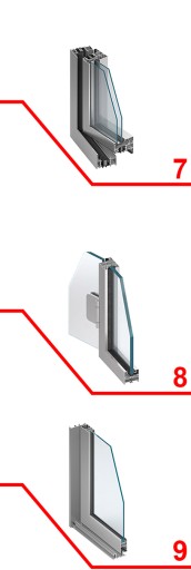 Fasada Aluminiowa Okna Fasadowe Szklana ściana 60cm x 40,5cm Na Wymiar