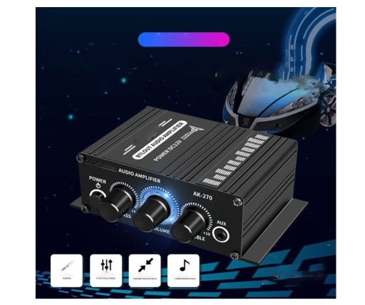 Алюминиевый Hi-Fi аудиоусилитель 12 В 400 Вт Мини автомобильный стереоусилитель мощности