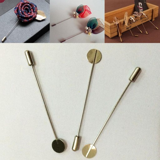 60 шт. Leere Basis DIY Kleber Am Kragen Булавочная палочка LLWL