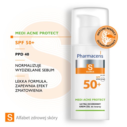 Pharmaceris S Medi Acne Protect Ультразащитный крем для лица и глаз SPF50+